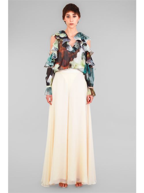 Body in devore' fantasia D'Andrea collection | 25113CAMUFL GREEN